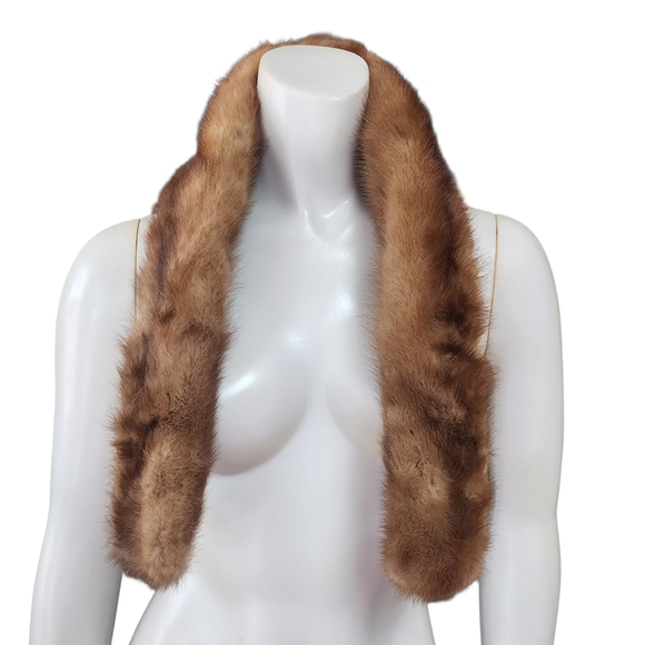 Vintage Accessories - Vintage Mink Fur Collar Wrap Stole